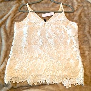 White house black market Lacey white tank top